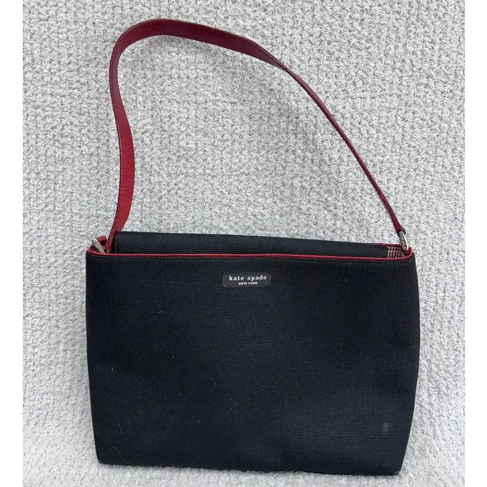 Kate Spade New York Vintage Black Nylon Shoulder Bag AS IS #81192